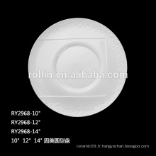 Plaque ronde en porcelaine pour les conserves chinoises et occidentales